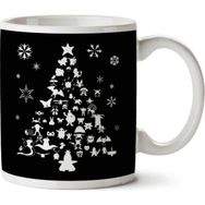 Art Hediye Pokemon Christmas Tree Silhouette White Baskılı Kupa Bardak
