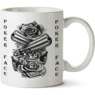 Art Hediye Poker Face İki Tarafı Baskılı Kupa Bardak