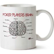 Art Hediye Poker Players Brain İki Tarafı Baskılı Kupa Bardak