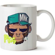 Art Hediye Poukans Monkey 3017 İki Tarafı Baskılı Kupa Bardak