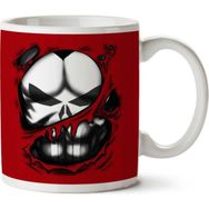 Art Hediye Punished Punisher Ripped Shirt İki Tarafı Baskılı Kupa Bardak