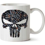 Art Hediye Punisher Black Skull İki Tarafı Baskılı Kupa Bardak