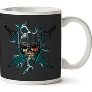 Art Hediye Ragnarok Thor Skull Cross Swords Baskılı Kupa Bardak