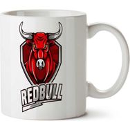 Art Hediye Red Bull Boğa Boynuzu İki Tarafı Baskılı Kupa Bardak