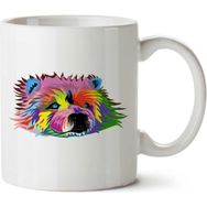 Art Hediye Renk Renk Köpek İki Tarafı Baskılı Kupa Bardak