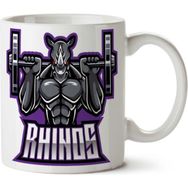 Art Hediye Rhino Gym İki Tarafı Baskılı Kupa Bardak