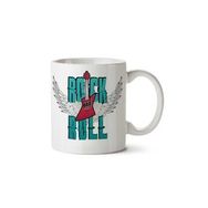 Art Hediye Rock And Roll İki Tarafı Baskılı Kupa Bardak