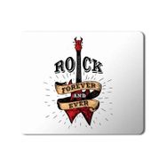 Art Hediye Rock Forever Music Müzik Baskılı 23x19 cm Mouse Pad