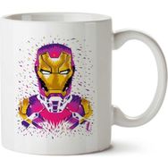 Art Hediye ron Man Colour Flecks İki Tarafı Baskılı Kupa