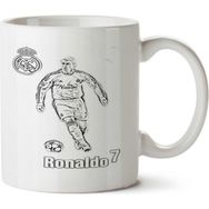 Art Hediye Ronaldo 7 Çizgisel İki Tarafı Baskılı Kupa Bardak