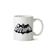 Art Hediye Rude Crusader Goddamn Batman İki Tarafı Baskılı Kupa Bardak