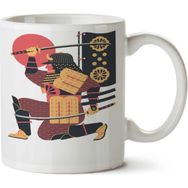 Art Hediye Samurai Eğitim Kılıç Japonya İki Tarafı Baskılı Kupa Bardak