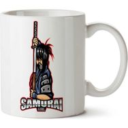 Art Hediye Samurai Girl Logo İki Tarafı Baskılı Kupa Bardak