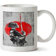 Art Hediye Samurai Kadın İki Tarafı Baskılı Kupa Bardak