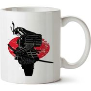 Art Hediye Samurai Lua De Sangue İki Tarafı Baskılı Kupa Bardak