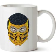 Art Hediye Scorpion Yüz Mortal Kombat iki Tarafı Baskılı Kupa Bardak