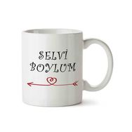 Art Hediye Selvi Boylum Al Yazmalım 2 İki Tarafı Baskılı Kupa Bardak