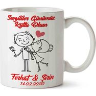 Art Hediye Sevgililer Günü Öpücük Kupa Bardak