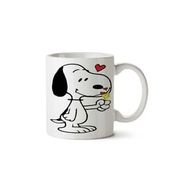 Art Hediye Snoopy Dog Kalp İki Tarafı Baskılı Kupa Bardak