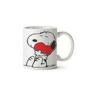Art Hediye Snoopy Love Kalp 2 İki Tarafı Baskılı Kupa Bardak