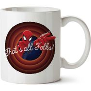 Art Hediye Spiderman Looney Tunes İki Tarafı Baskılı Kupa Bardak