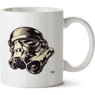 Art Hediye Star Wars Gri Maske İki Tarafı Baskılı Kupa Bardak