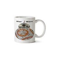 Art Hediye Star Wars Robot Geometrik Desen İki Tarafı Baskılı Kupa Bardak