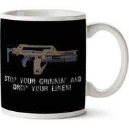 Art Hediye Stop Your Grinnin Drop Your Linen Aliens Iki Tarafı Baskılı Kupa Bardak