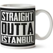 Art Hediye Straight Outta Istanbul Iki Tarafı Baskılı Kupa Bardak