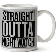 Art Hediye Straight Outta Night Watch Game Of Thrones Iki Tarafı Baskılı Kupa Bardak