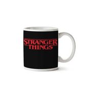 Art Hediye Stranger Things Logo Kırmızı İki Tarafı Baskılı Kupa Bardak