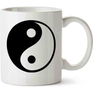 Art Hediye Ying Yang İki Tarafı Baskılı Kupa Bardak