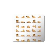 Art Hediye Yoga Yapan Pug Köpek Baskılı 23x19 cm Mouse Pad