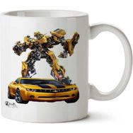 Art HediyeBumblebee Transformes İki Tarafı Baskılı Beyaz Kupa