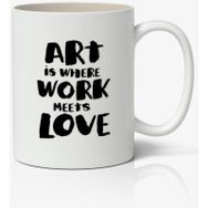 Art İs Where Baskılı Kupa