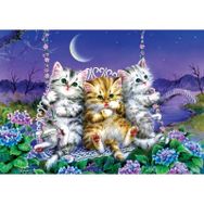 Art Puzzle 500 Parça Ayışığında Sallanan Kedicikler Puzzle