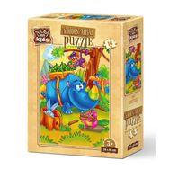 Art Puzzle Çalışkan Gergedan 16 Parça Ahşap Puzzle