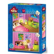 Art Puzzle Uyku Vakti ve Bale Provası 2'li 100+100 Parça Puzzle