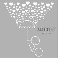 Artdeco 103 Aşk 30x30 cmŞemsiyesi Stencil Boyama Şablonu