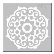 Artdeco 111 Geometrik Göbek Desen 30x30 cm Stencil Boyama Şablonu