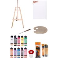 Artdeco 140 ml Akrilik Boya 50x70 Tuval Ahşap Palet Şövale Seti