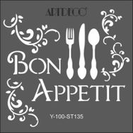 Artdeco Afiyet Olsun 135 30x30 cm Stencil