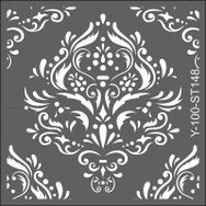 Artdeco Damask Bordür 149 30x30 cm Stencil