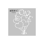 Artdeco Kalp Balon 30x30 cm N116 Stencil