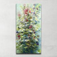 Arte P1101 Beyaz Papatyalar Kanvas Tablo