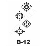 Artebella B-12 10X20 cm Stencil