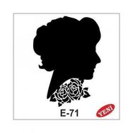 Artebella E-71 10X10 cm Stencil