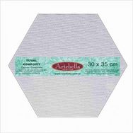 Artebella Preslenmiş Altıgen 30x35 cm Tuval Kompozit
