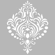 Artekil Damask 14 30x30 cm Fayans Duvar Mobilya Stencil Boyama Şablonu