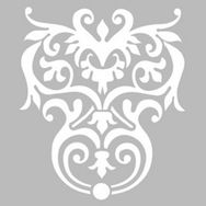 Artekil Damask 8 30x30 cm Fayans Duvar Mobilya Stencil Boyama Şablonu